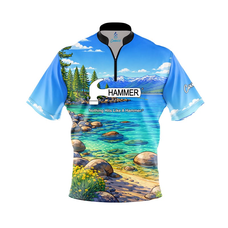 Hammer Lake Tahoe Quick Ship CoolWick Sash Zip Bowling Jersey
