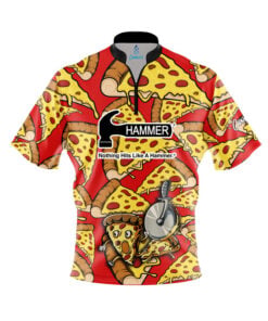 Hammer Pizza Party Quick Ship CoolWick Sash Zip Bowling Jersey
