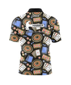 Alternative view of Hammer Reno Casino Quick Ship CoolWick Sash Zip Bowling Jersey