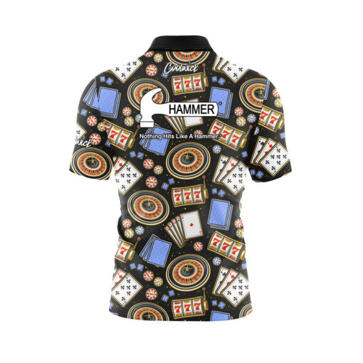 Hammer Reno Casino Quick Ship CoolWick Sash Zip Bowling Jersey - Image 2