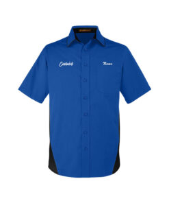 CoolWick Men's Vintage Button Up Pocket Bowling Polo