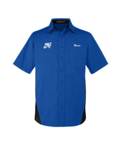Swag Men's Vintage Button Up Pocket CoolWick Bowling Polo
