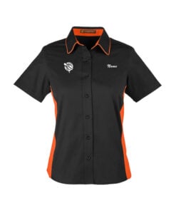 12Bagger Women's Vintage Button Up Pocket Polo