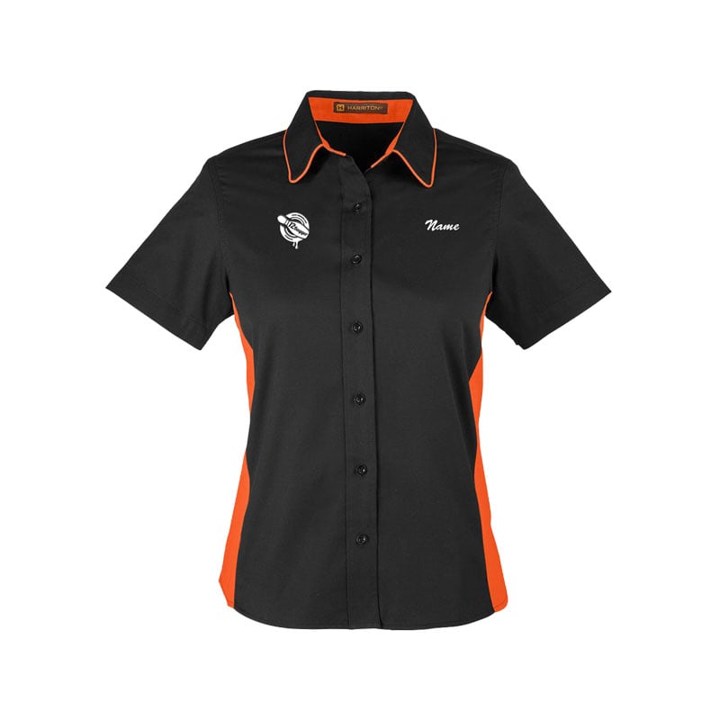 12Bagger Women's Vintage Button Up Polo