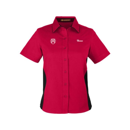 Hammer Black Widow Women's Vintage Button Up Polo - Image 2