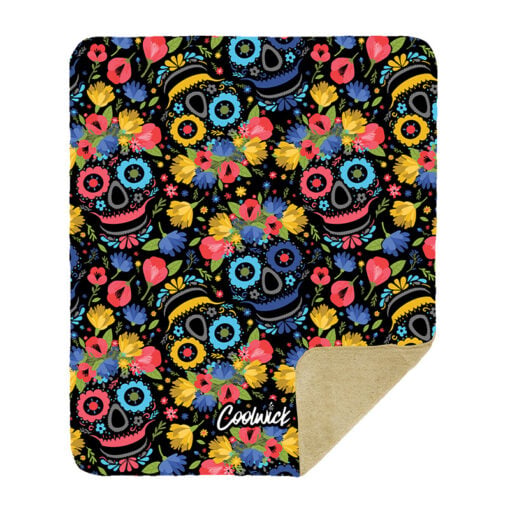 CoolWick Muertos Sherpa Lined Throw Blanket - Image 2