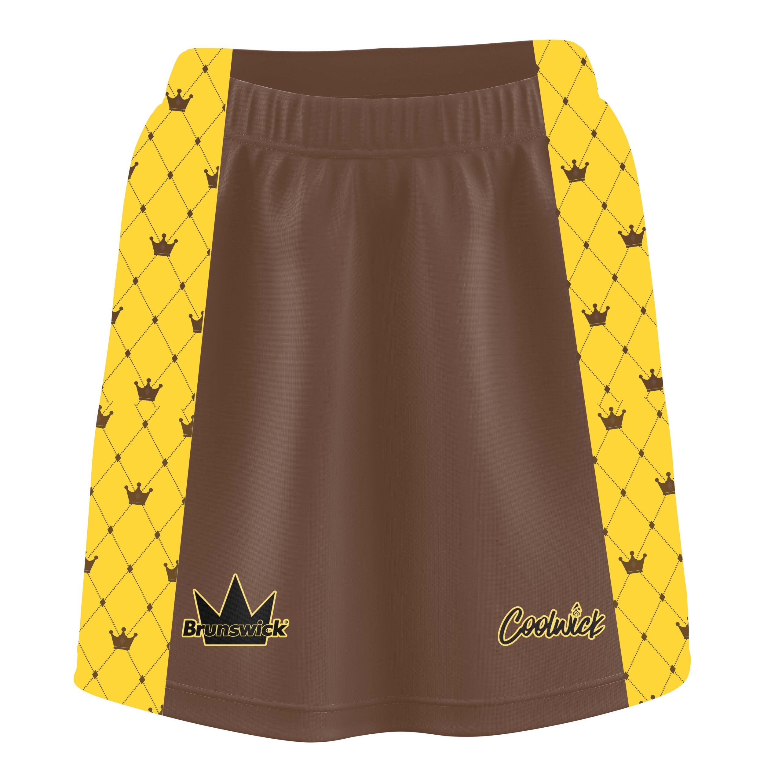 Stefanie Johnson Brunswick Yellow Brown Crowns CoolWick Bowling Skort