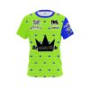 Stefanie Johnson Brunswick Lime Green Blue Crowns CoolWick Bowling Jersey