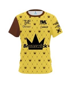 Stefanie Johnson Brunswick Yellow Brown Crowns CoolWick Bowling Jersey