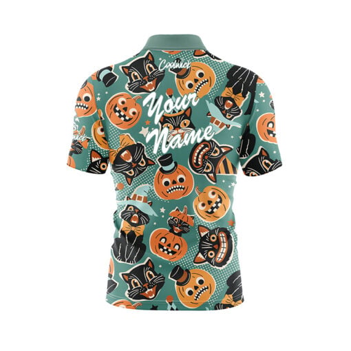 Meow-loween Party Fast Track CoolWick Bowling Jersey - Image 3