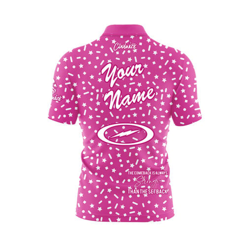 Storm Paint the Lanes Pink Confetti Fast Track CoolWick Bowling Jersey - Image 3