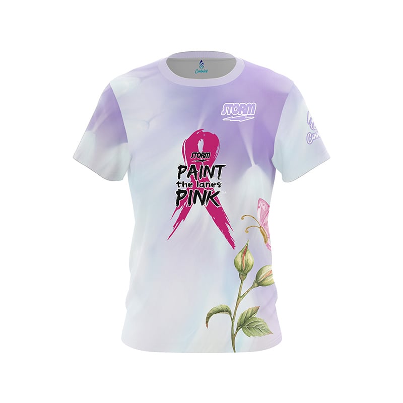 Storm Paint the Lanes Pink Petals and Pins CoolWick Bowling Jersey