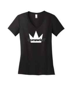 Brunswick CoolWick Women's V-Neck Bowling T-Shirt - Jet Black
