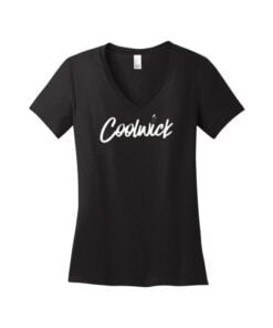 CoolWick CoolWick Women's V-Neck Bowling T-Shirt - Jet Black