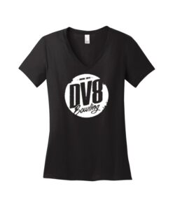 DV8 CoolWick Women's V-Neck Bowling T-Shirt - Jet Black