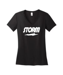 Storm CoolWick Women's V-Neck Bowling T-Shirt - Jet Black