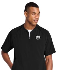 DV8 CoolWick Short Sleeve 1/2-Zip Bowling Jacket - Black