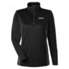 CoolWick CoolWick Women's Colorblock Quarter-Zip Bowling Pullover - Black/Dark Charcoal