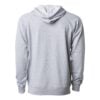 CoolWick Unisex Loopback Terry Bowling Hoodie back - Athletic Heather