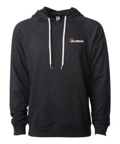 900 Global CoolWick Unisex Loopback Terry Bowling Hoodie - Black