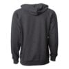 CoolWick Unisex Loopback Terry Bowling Hoodie back - Charcoal Heather