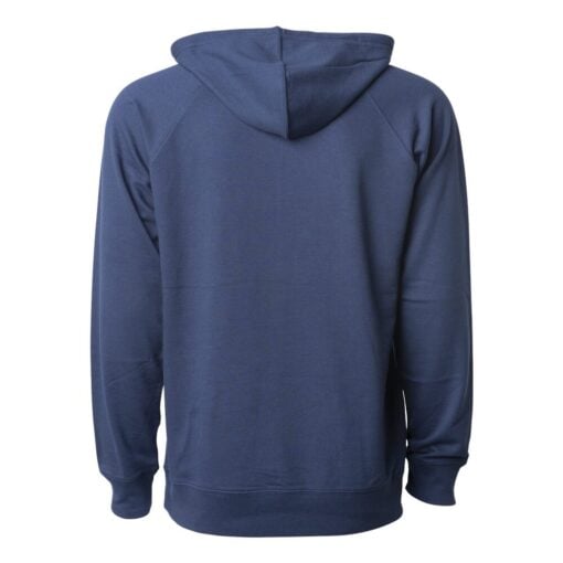 CoolWick Unisex Loopback Terry Bowling Hoodie back - Indigo