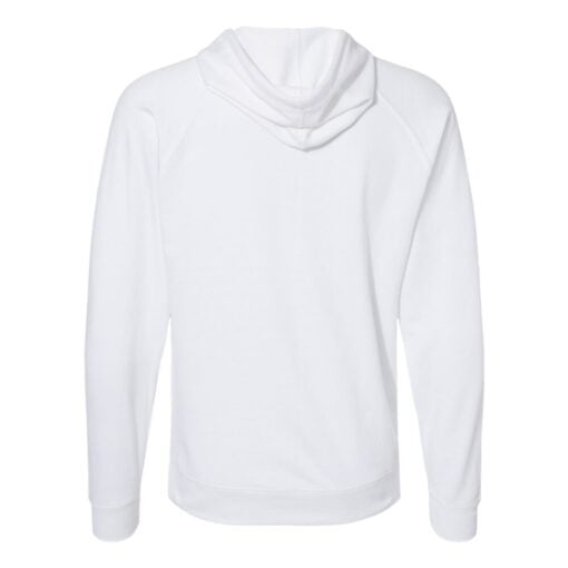 CoolWick Unisex Loopback Terry Bowling Hoodie back - White