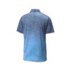 CoolWick Men's Ombre Heather Bowling Polo - Carolina Blue/Navy (back)