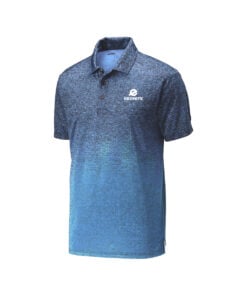 Ebonite CoolWick Men's Ombre Heather Bowling Polo - Carolina Blue/Navy