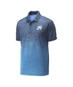 Swag CoolWick Men's Ombre Heather Bowling Polo - Carolina Blue/Navy