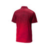 CoolWick Men's Ombre Heather Bowling Polo - Deep Red/Black (back)