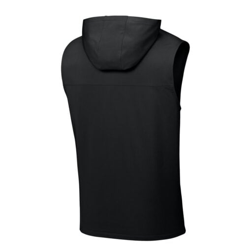 ST858 Sleeveless Hooded 1/4-Zip back - Black