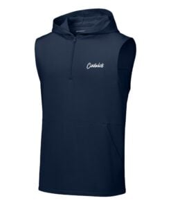 CoolWick Sleeveless Hooded 1/4-Zip Bowling Pullover - True Navy