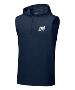 Swag CoolWick Sleeveless Hooded 1/4-Zip Bowling Pullover - True Navy