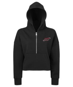 Columbia 300 CoolWick Women's Cropped Half-Zip Bowling Hoodie - Black