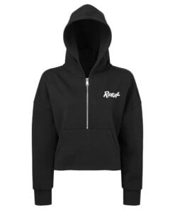 Radical CoolWick Women's Cropped Half-Zip Bowling Hoodie - Black