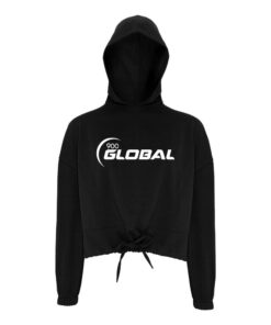 900 Global CoolWick Women's Cropped Bowling Hoodie - Black