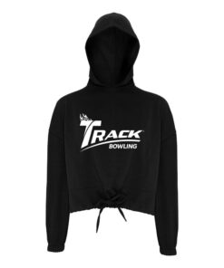 Track CoolWick Women's Cropped Bowling Hoodie - Black