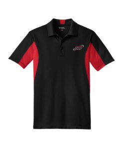 Columbia 300 CoolWick Men's Tall Side Blocked Micropique Bowling Polo - Black/True Red