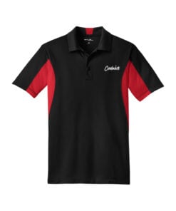 CoolWick CoolWick Men's Tall Side Blocked Micropique Bowling Polo - Black/True Red