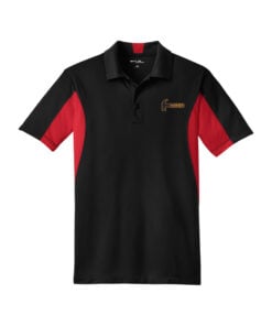 Hammer CoolWick Men's Tall Side Blocked Micropique Bowling Polo - Black/True Red