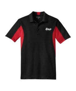 Radical CoolWick Men's Tall Side Blocked Micropique Bowling Polo - Black/True Red