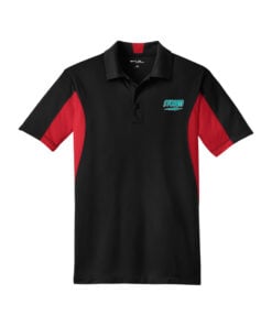 Storm CoolWick Men's Tall Side Blocked Micropique Bowling Polo - Black/True Red
