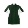 CoolWick Men's Tall Side Blocked Micropique Bowling Polo - Forest Green/White (back)