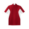 CoolWick Men's Tall Side Blocked Micropique Bowling Polo - True Red/White (back)