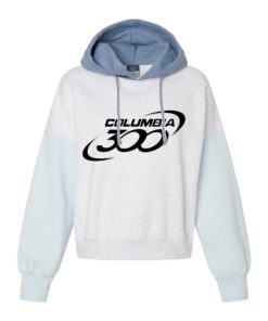 Columbia 300 CoolWick Women's Colorblock Crop Bowling Hoodie - Arctic Blue