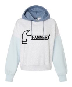 Hammer CoolWick Women's Colorblock Crop Bowling Hoodie - Arctic Blue