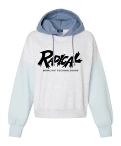 Radical CoolWick Women's Colorblock Crop Bowling Hoodie - Arctic Blue