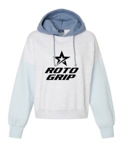 Roto Grip CoolWick Women's Colorblock Crop Bowling Hoodie - Arctic Blue