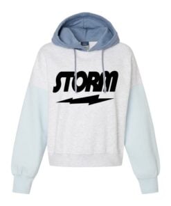 Storm CoolWick Women's Colorblock Crop Bowling Hoodie - Arctic Blue